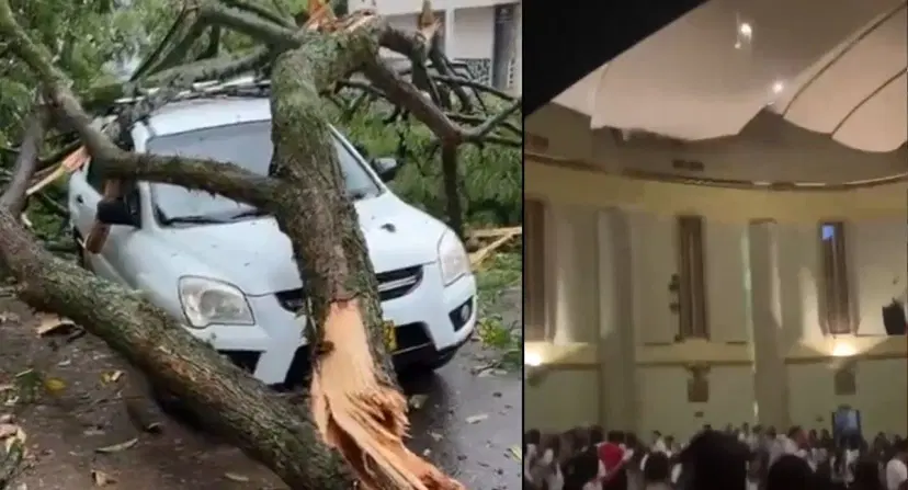 Aguacero en Ibagué hoy Caos en Ibagué por fuerte aguacero hoy: techo del Teatro Tolima está en riesgo, hay árboles caídos