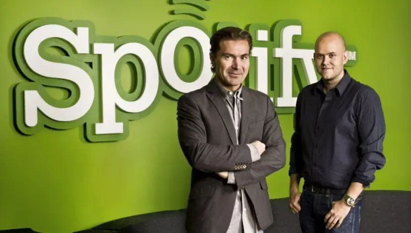 Daniel Ek y Martin Lorentzon, fundadores de Spotify, compañía creada en Suecia en 2006. La historia detrás de Spotify, la plataforma que sigue caída para miles de usuarios