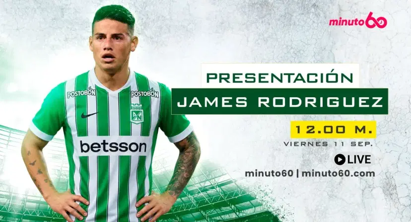 James Rodríguez 🔴 En vivo | Siga la presentación de James con Atlético Nacional y su primera rueda de prensa