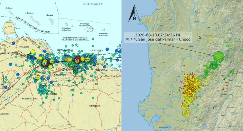 Réplicas del terremoto en Venezuela suman 2.152 sismos desde el 24 de junio. Más de 2.000 réplicas en Venezuela y 334 en Colombia: así ha temblado tras los terremotos de 2026