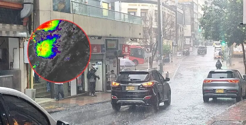 Si no tiene que salir de casa, no lo haga, y si lo hace, aténgase al aguacero esta tarde Otra impresionante granizada azota a Bogotá este martes: ¿qué localidades son las más afectadas?
